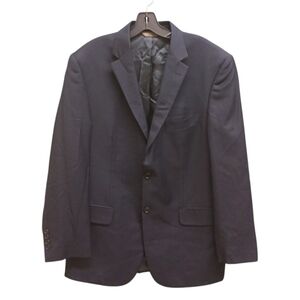 Pronto Uomo Dark Blue Sport Coat 100% Wool Size 42 R